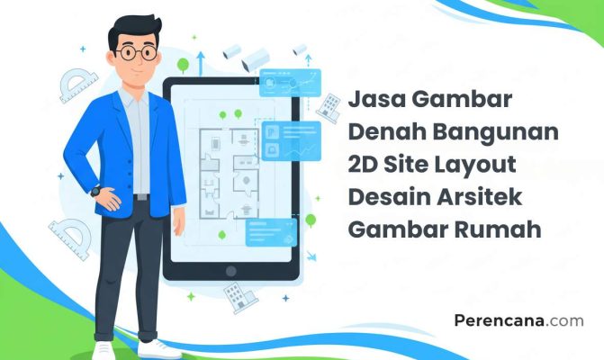 Jasa Gambar Denah Bangunan 2D Site Layout Desain Arsitek Gambar Rumah