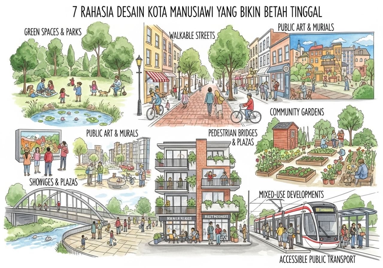 7 Rahasia Desain Kota Manusiawi yang Bikin Betah Tinggal