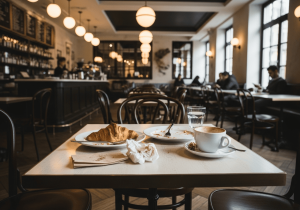 sebuah kafe atau restoran yang kelihatan bagus di media sosial.